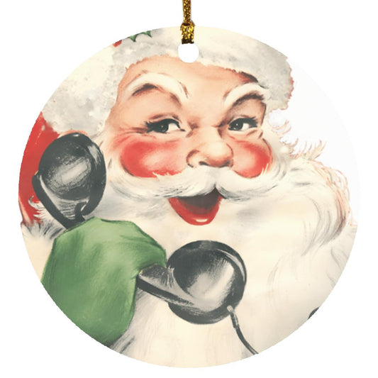 Santa's Calling Christmas Ornament