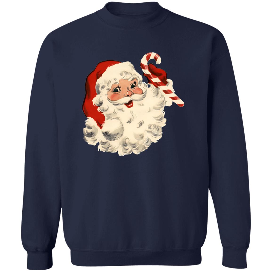 Retro Santa Claus Pullover Crewneck Sweatshirt